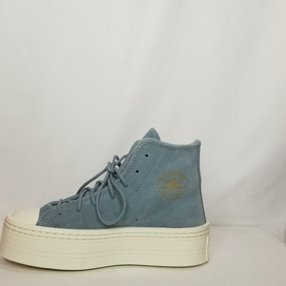 Converse Women CTAS Modern Lift Platform Suede Size 5.5 Mid Blue NWT - Picture 4 of 9